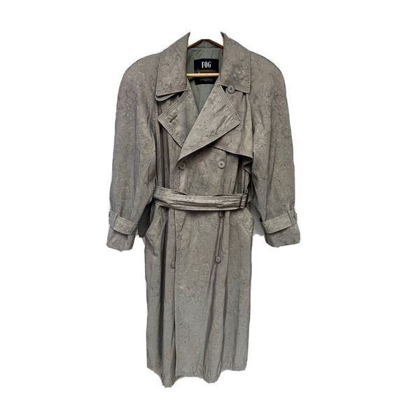 London Fog Womens Size 4 Petition Trench Over Coat Jacket Marbled Tan - Picture 1 of 11